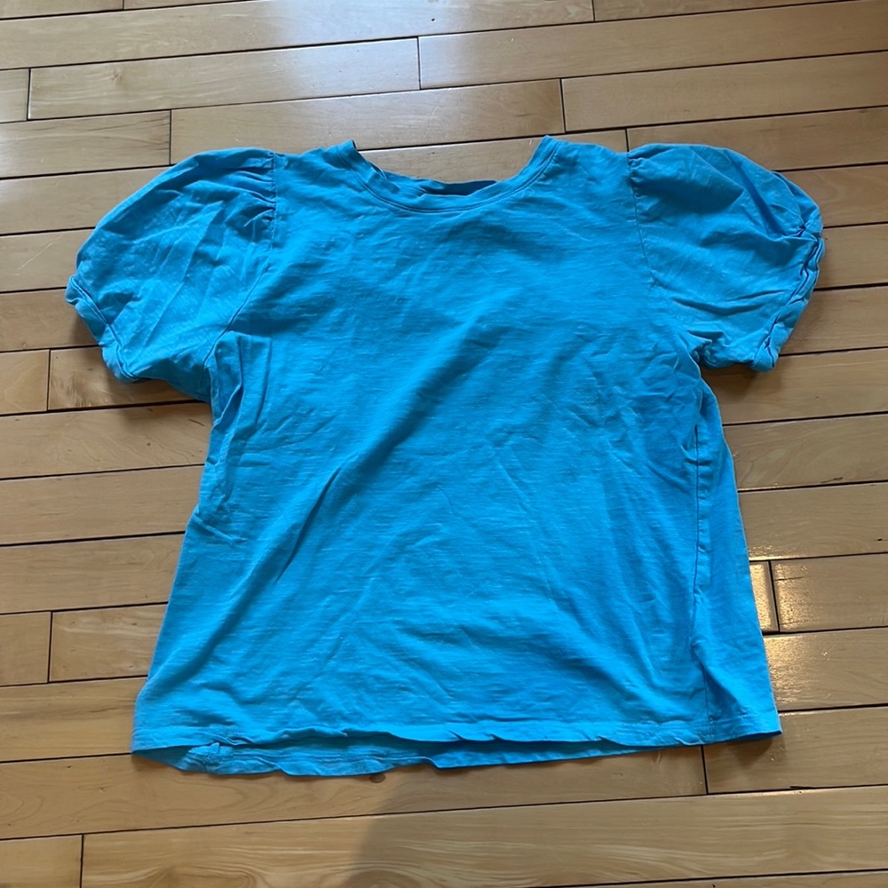 ELLA RAFAELLA brand short sleeve tee, size L baby blue